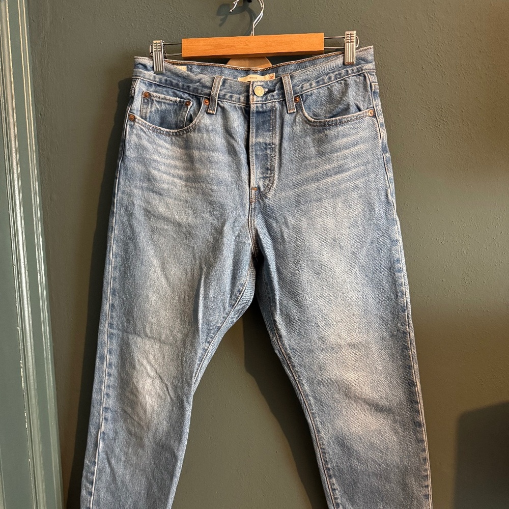 Levi's Blue Denim Wedgie Straight Jeans 30